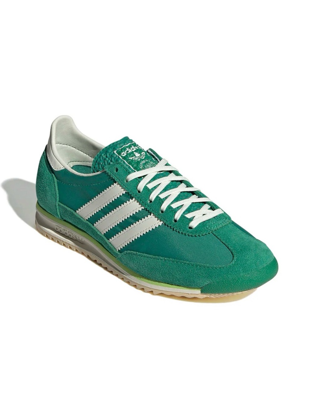 adidas Green Retro Runner Sneakers with White Stripes 1864999 - Picture 3 of 6